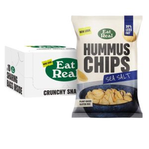Eat Real Hummus Chips Sea Salt 110g x 10 Best Before 15/9/2025