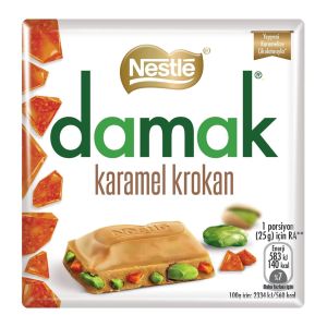 Nestle Damak Caramel Croquant White Chocolate With Pistachio 60g x 6 -  Best Before: 25/01/2026