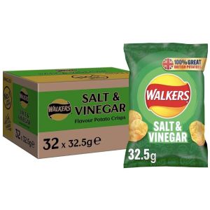 Walkers Salt & Vinegar Crisps 32.5g x 32