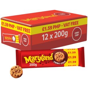 Maryland Choc Chip PMP - Pack of 12 x 200g - Cookies with Chocolate Chips