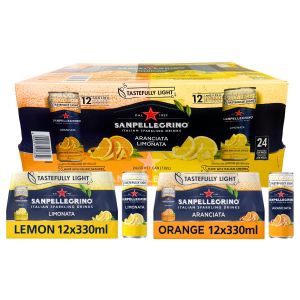 SanPellegrino Orange & Lemon Cans 330ml x 24