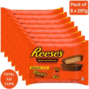 Reese’s Peanut Butter Cups - Pack of 8 x 14 Cups (Total 112 Cups) - Milk Chocolate & Peanut Butter