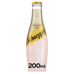 Schweppes Peach Coconut Tiare Soda Mixer 200ml x 24 Best Before 31/12/2024
