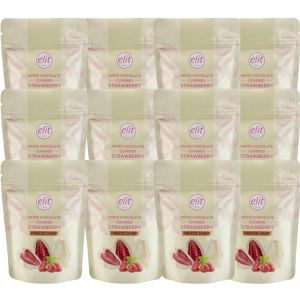 Elit White Chocolate Covered Strawberry Freeze Dried 80g x 12