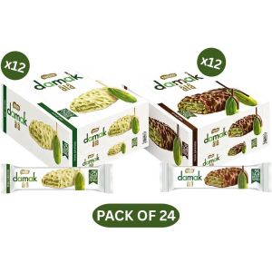 Nestle Damak Ala 25% Pistachio Cream MIX - Pack 24 x 30g - 12x Milk Chocolate Coated Wafers (BBE: 30.05.2026) & 12x White Chocolate Coated Wafers (BBE: 19.05.2026)