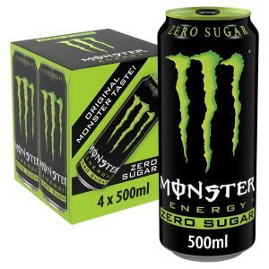 *Zero Green* Monster Energy ZERO Sugar (6 x 4pk) 500ml x 24