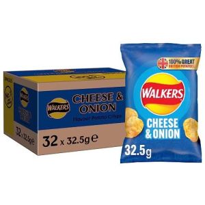 Walkers Cheese & Onion Crisps 32.5g x 32