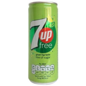 7up Free Slim Cans 24 x 250ml BBE July 21