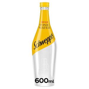 Glass Schweppes Indian Tonic Water 600ml x 6 BBE 10/23