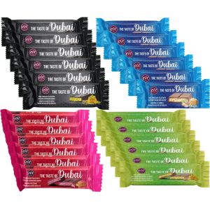 Elit Dubai Chocolate Crispy Mix - 30g x 24 - Available Flavours: (6 each) Dark, Strawberry Cream, Hazelnut and Pistachio