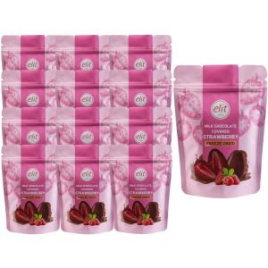 Elit Milk Chocolate Covered Strawberry Freeze Dried 80g x 12