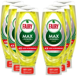 Fairy Max Power Lemon Kitchen Dishes Washing liquid 640ml x 6