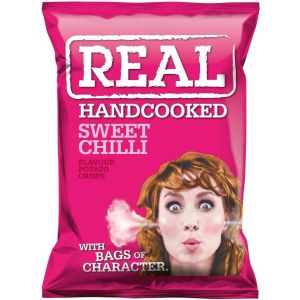Real Hand Cooked Sweet Chilli Potato Crisps 35g x 24