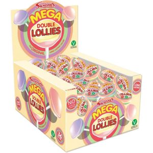 Swizzels Mega Double Lollies - Pack of 36 x 32g - Long Lasting Fruity Lollies