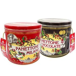 Authentic Italian Panettone in Tin pack of 2 (1kg Chocolate + 1kg Original)