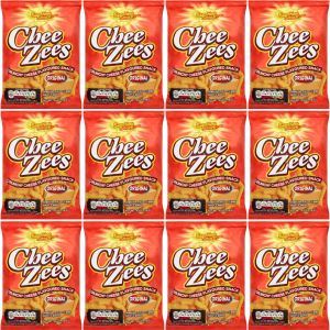 Sunshine Chee Zees Original Snacks - Pack of 12 x 45g - Crunchy Cheese Flavoured Snack