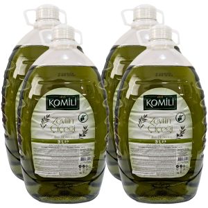 Komili Liquid Soap with Olive Blossom - Pack of 4 x 3L- Contains Olive Oil, Dermatologically Tested