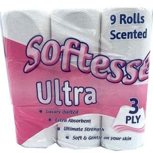 Softesse Ultra Scented 3 PLY Pink Toilet Rolls (5 x9pk) 45 Rolls