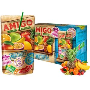 Amigo Multivita Fruit Drink 200ml - Pack of 8 - No Artificial Flavors & Colors - Refreshing Drink