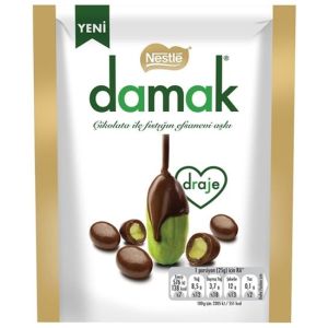 Nestle Damak Draje Chocolate Coated Pistachio Nuts 50g x 12