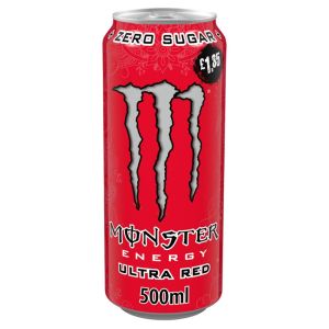 Monster Ultra Red 12 x 500ml PM - Best Before:  July 2025