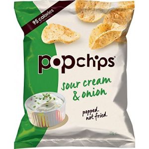 Popchips Sour Cream and Onion Popped Potato Chips 23 g (Pack of 24)