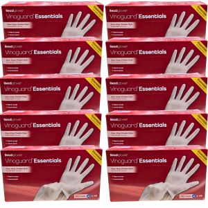 Readigloves Vinoguard Essentials Clear Vinyl, Powder Free - Pack of 10 x 100 Medium gloves