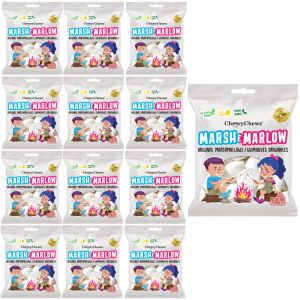 Cheery Chews Marsh & Marlow - Original Marshmallows 150g x 12- NON GMO, Gluten Free, Fat Free, Halal Food