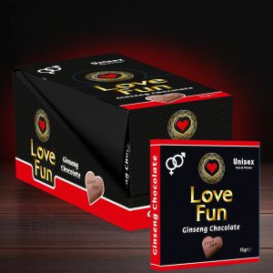 Love Fun Ginseng Chocolate - Pack of 12 x 16g - Unisex Snack for Men & Women, Individually Wrapped
