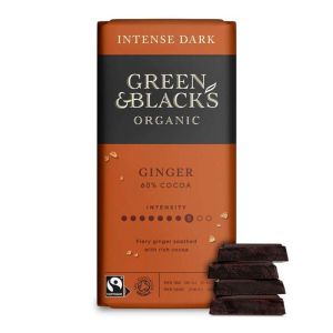 Green & Black's Organic Ginger Dark Chocolate Bar 2x90g - Best Before: 18.10.2025