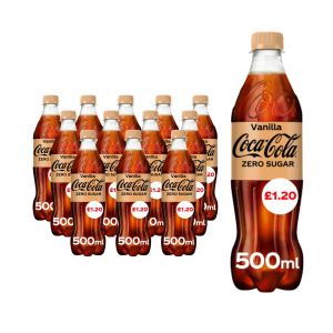 Coca-Cola Vanilla Zero Sugar PMP 500ml x 12