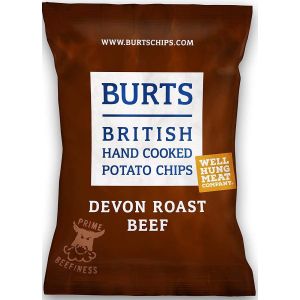 Burts Potato Chips Devon Roast Beef Crisps 40g x 20