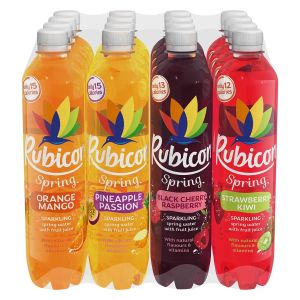 Rubicon Sparkling Spring Water With Fruit Juice Mixed Pack  500ml x 16
