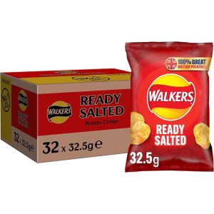 Walkers Ready Salted Crisps 32.5g x 32