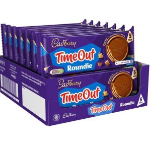 Cadbury Time Out Roundie Milk Chocolate Covered Wafers - Pack of 14 x 150g (Total 70 Wafers), Best Before: 21/03/2026