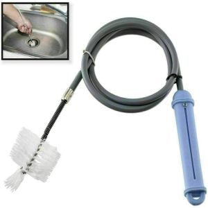 1 Metre Sink & Drain Cleaning Brush - Removes Hair, Food, Dirt & Debris - Durable, Reusable & Long Lasting