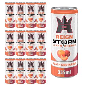 Reign Storm Clean Energy Peach Nectarine  355ml x 12