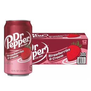 Dr Pepper Strawberries & Cream Cans 355ml - Pack of 12