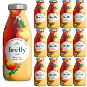 Firefly Still Peach & Green Tea Botanical Drinks in Glass 330ml x 12