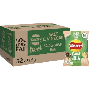Walkers Baked Salt & Vinegar Crisps 37.5g x 32