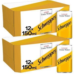 Schweppes Slimline Tonic Water (2x12pk) 150ml x 24 BBE 04/2024
