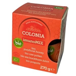 Colonia Imuno Mix 270g - Bio Polyfloral Honey, Raw Pollen, Sea Buckthorn Juice & Propolis