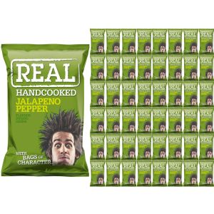 Real Hand Cooked Jalapeno Pepper Potato Crisps 35g x 48
