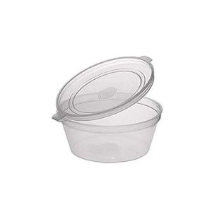 2oz Hinged Sauce Cups And Lids Clear Plastic 1000pcs