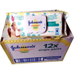 Johnson's cotton touch extra sensitive wipes (Pack of 12)