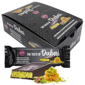 Elit Dubai Dark Chocolate Crispy with Pistachio and Kadayif 30g x 24
