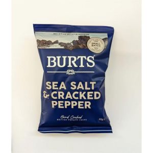 Burts Sea Salt & Cracked Pepper Potato Chips 40g x 20 BBE 04/04/2023