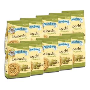 Mulino Bianco Baiocchi with Pistachio Cream Biscuits 240g x 10 - Best Before: 21.07.2025