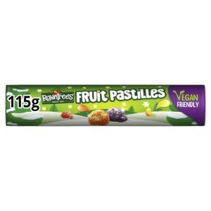 Rowntree's Fruit Pastilles Vegan Friendly Giant Tube 115g x 15 BBE 08/23