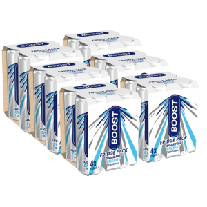 Boost Energy Sugar Free Original Multipack – 24 Pack (6x4pk) x 250ml Cans, Refresh + Energise